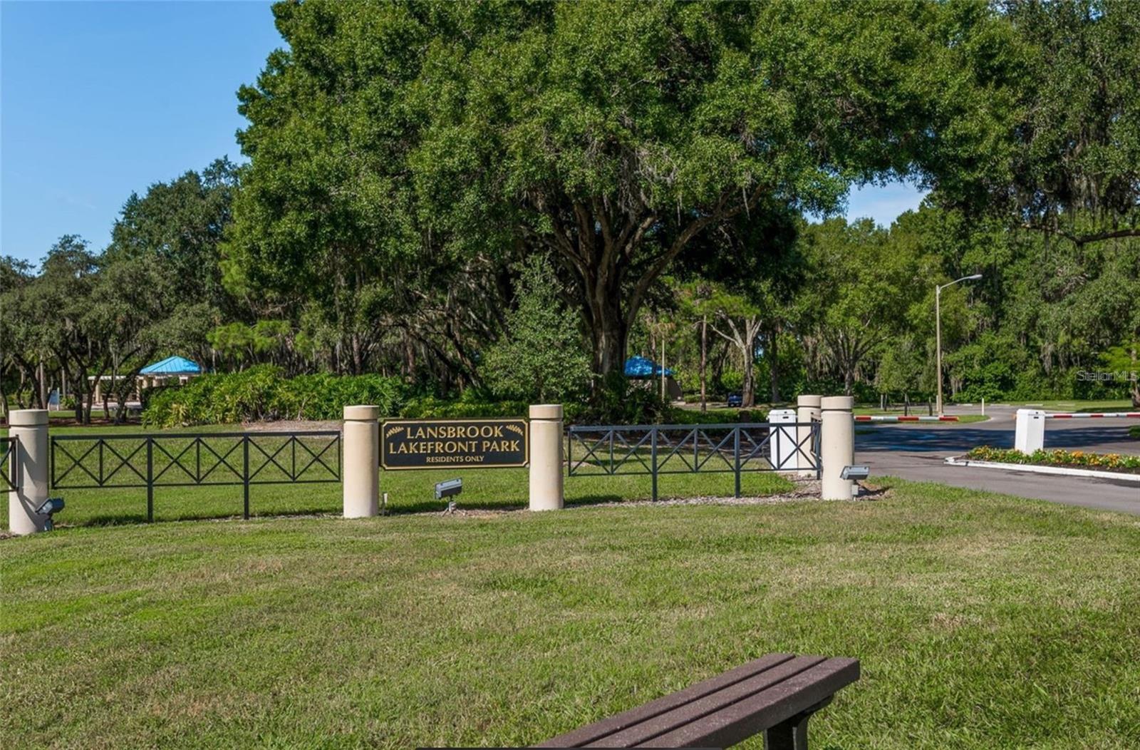 Gated Waterfront Park for Lansbrook Residents