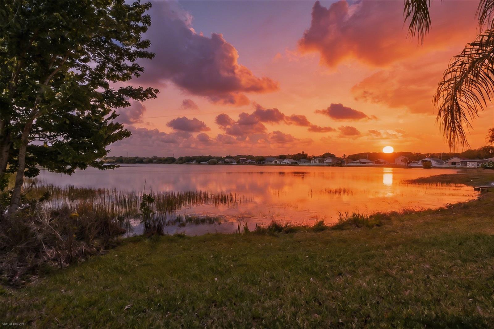 Pond view w/virtual twilight