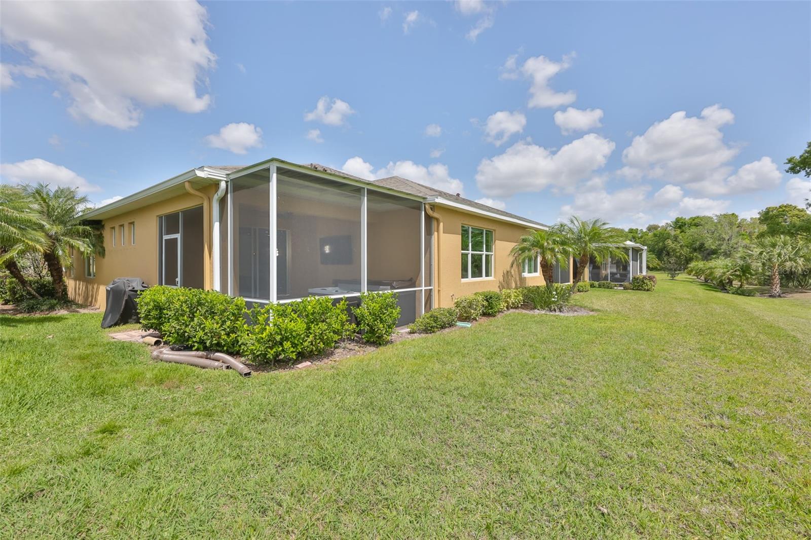 Back Yard View - Bar B Que grill is even included!