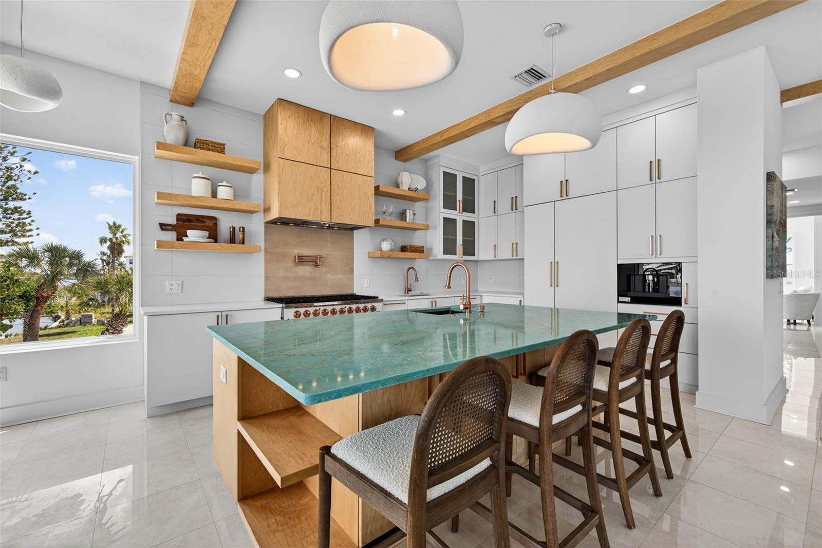 High end kitchen expansive center island