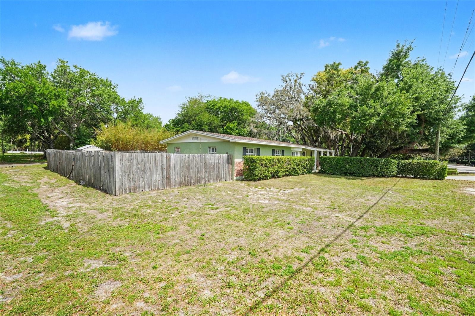 Fenced Back corner