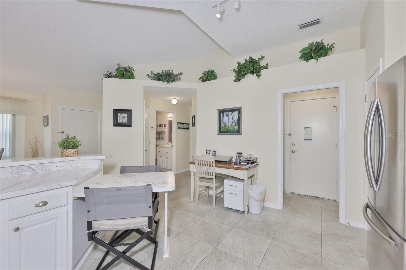 Kitchen looking toward laundry room and guest Bathroom