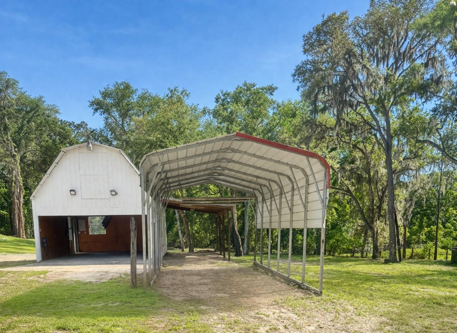 Front of workshop and RV Carport