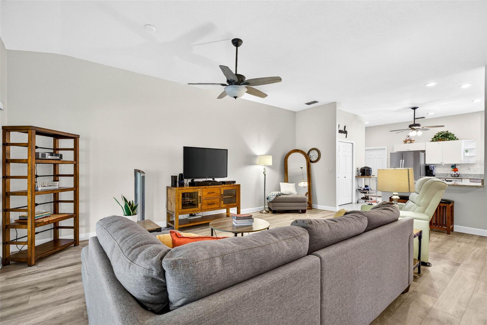 Living Room, Kitchen