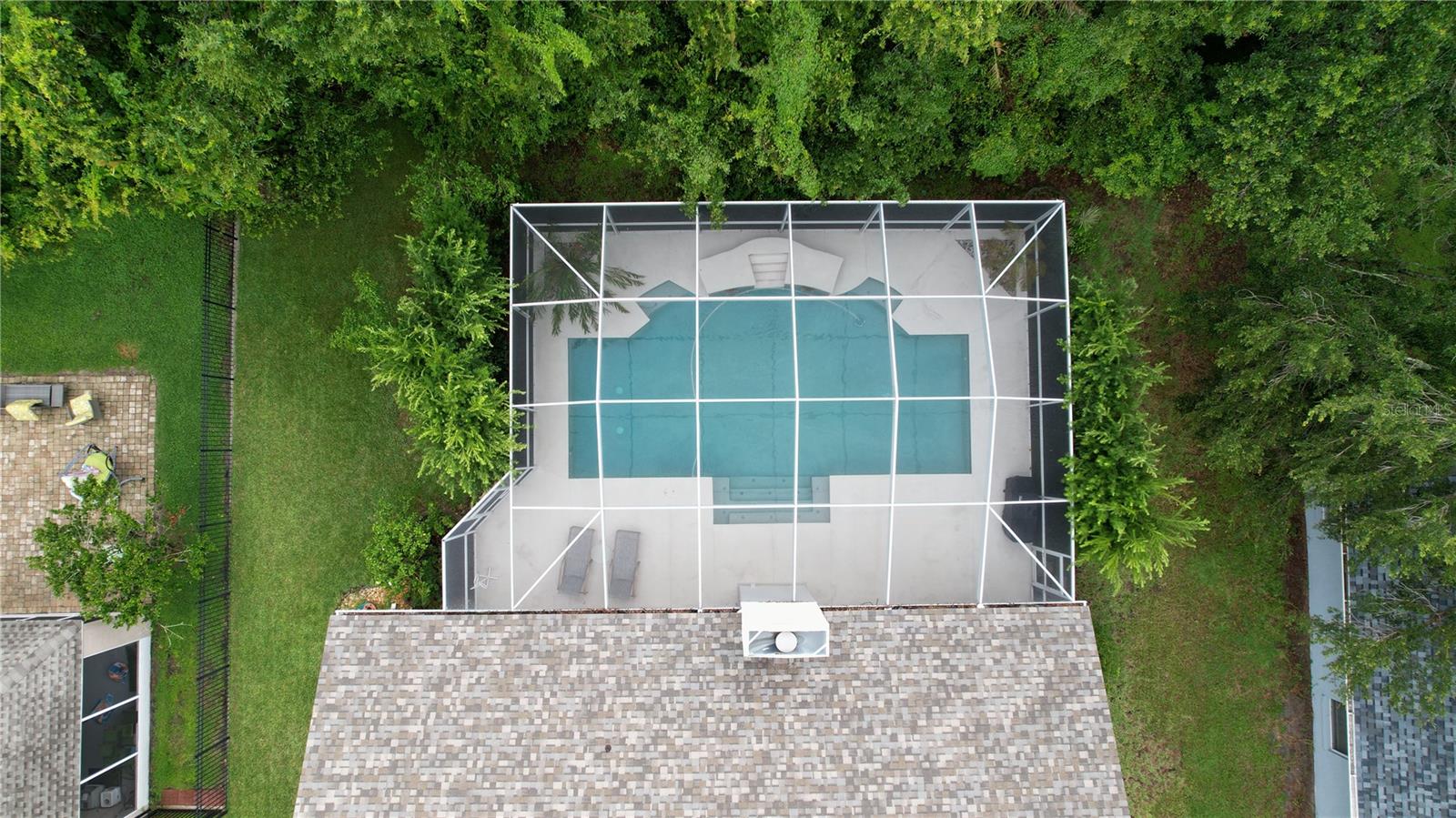 Expansive pool with conservation view for ultimate privacy