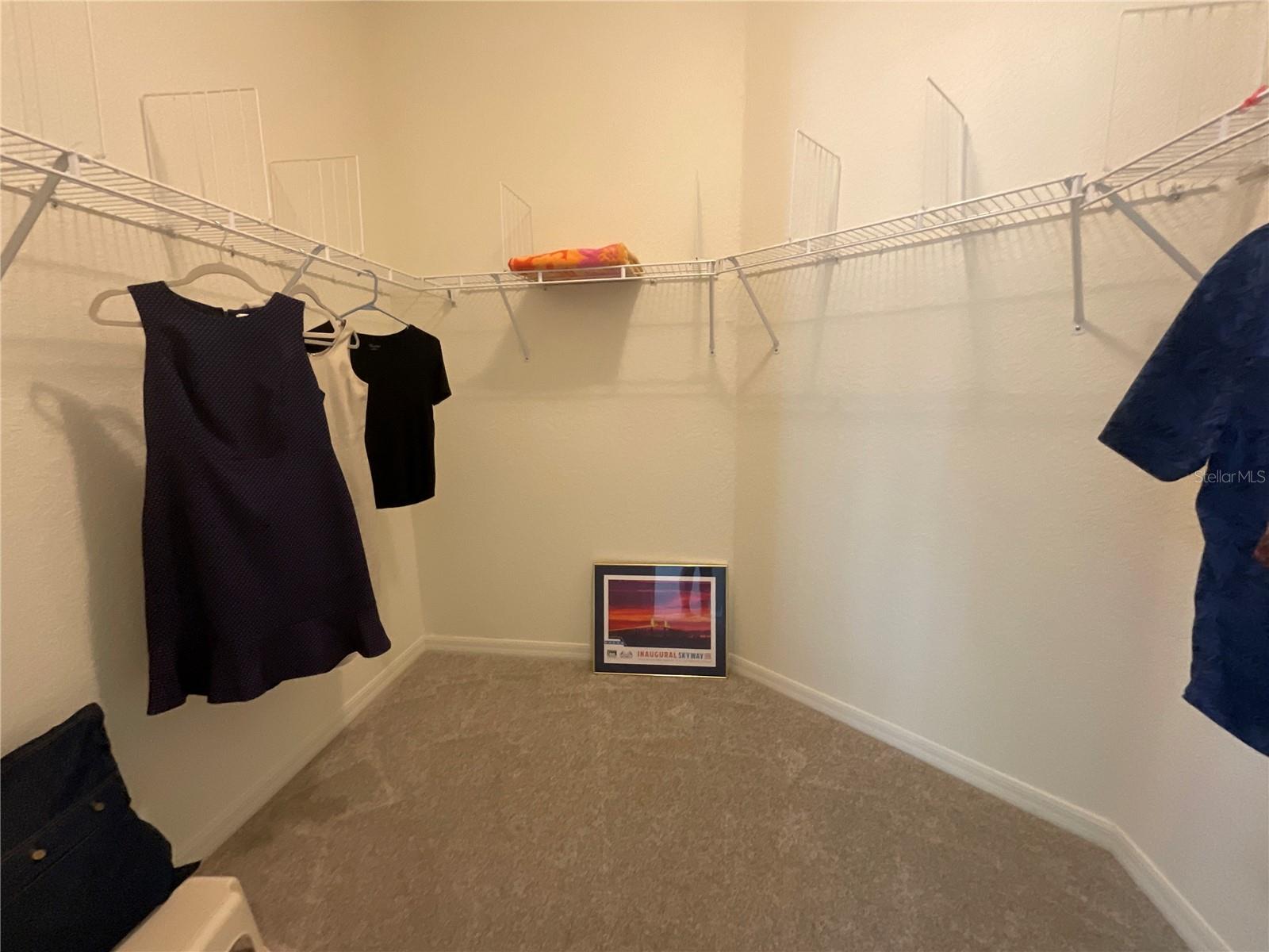 6’x8’ walk-in closet in owner’s suite