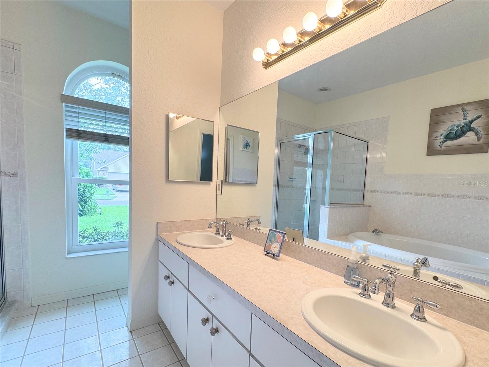 Dual sinks in owner suite