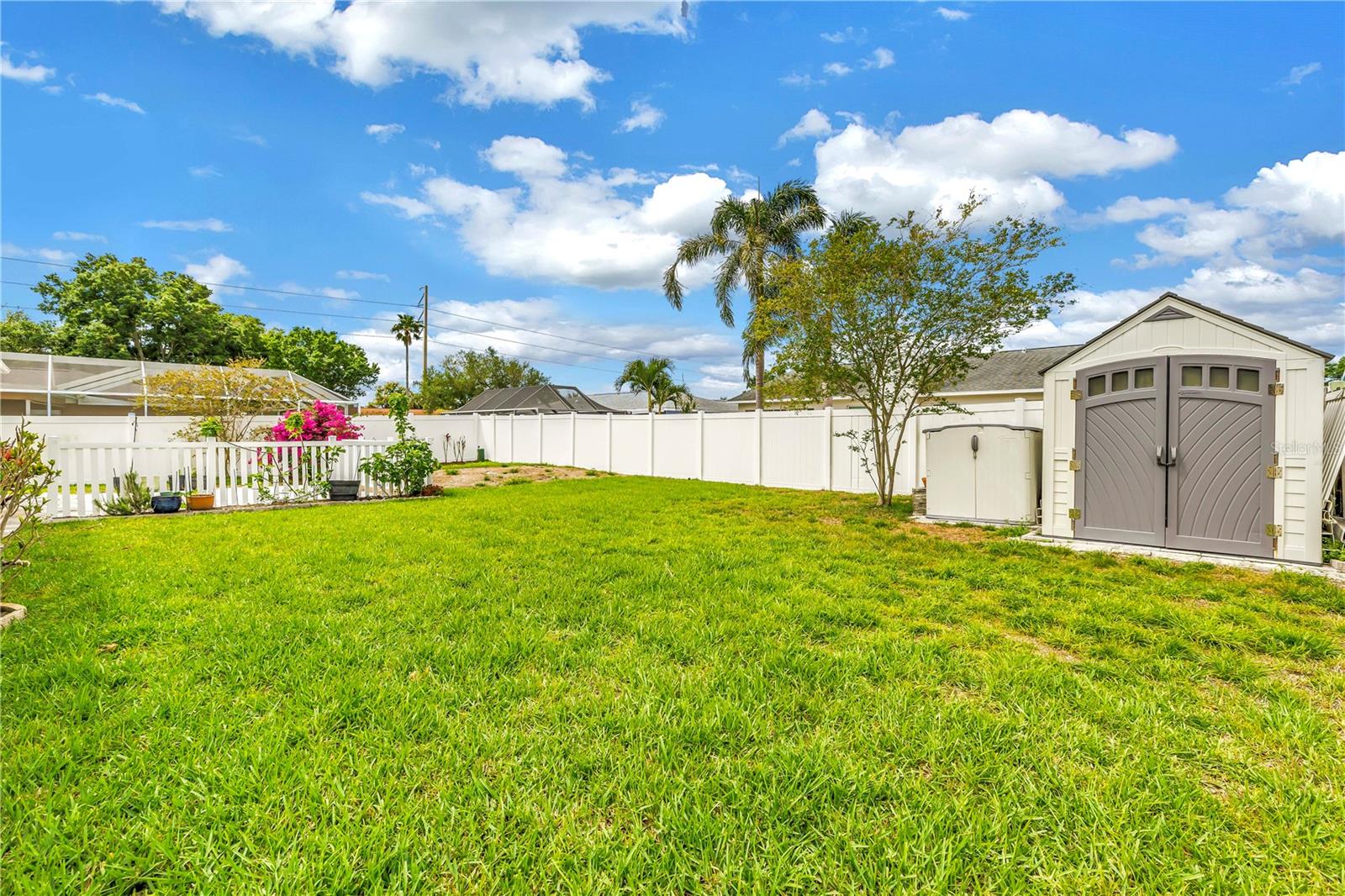 Backyard With Storage Shed