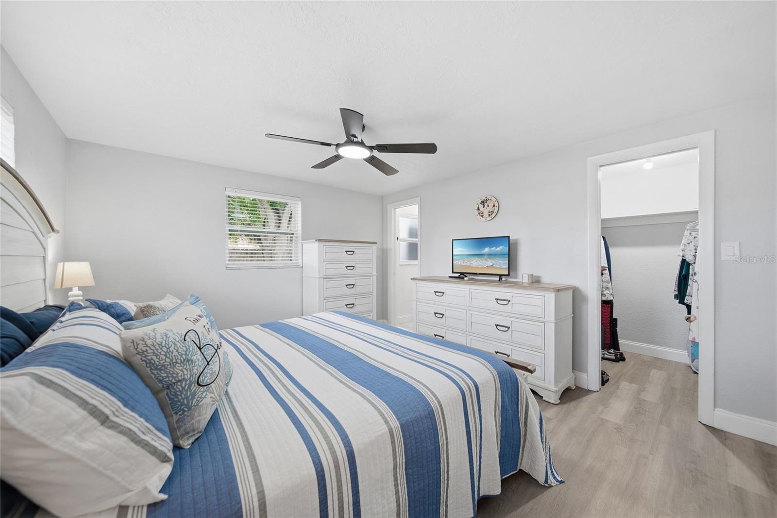 Primary Bedroom with en suite and walk in closet.