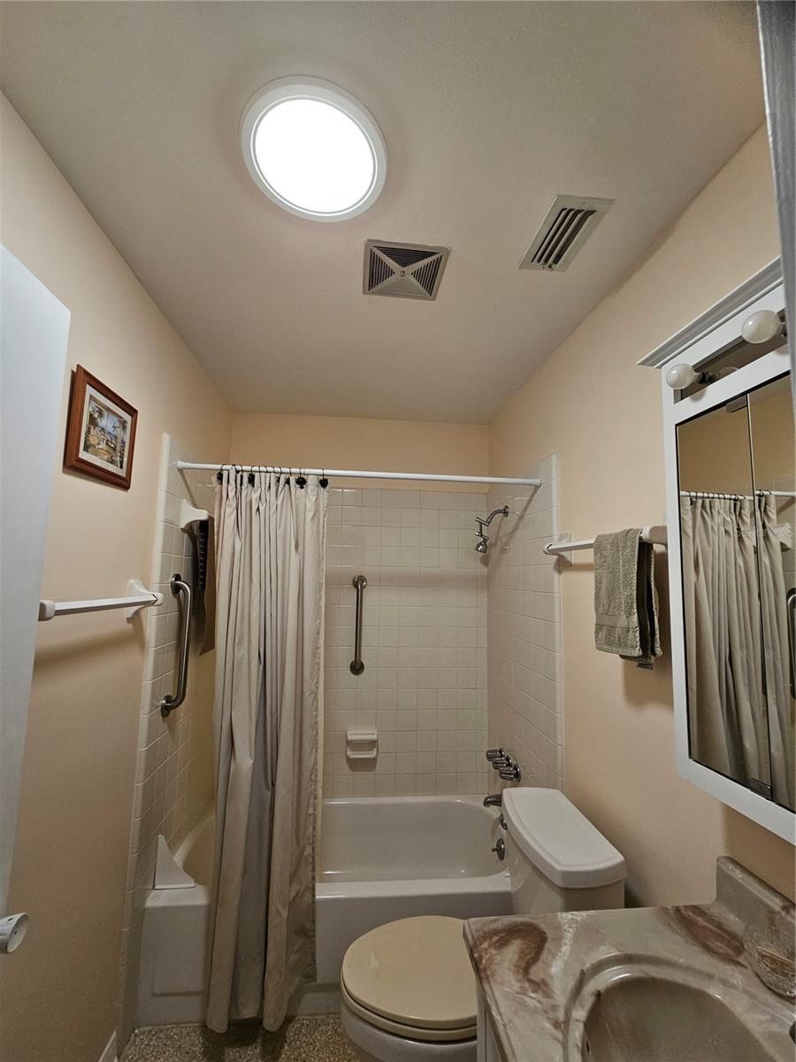 Solar tube in Guest bathroom