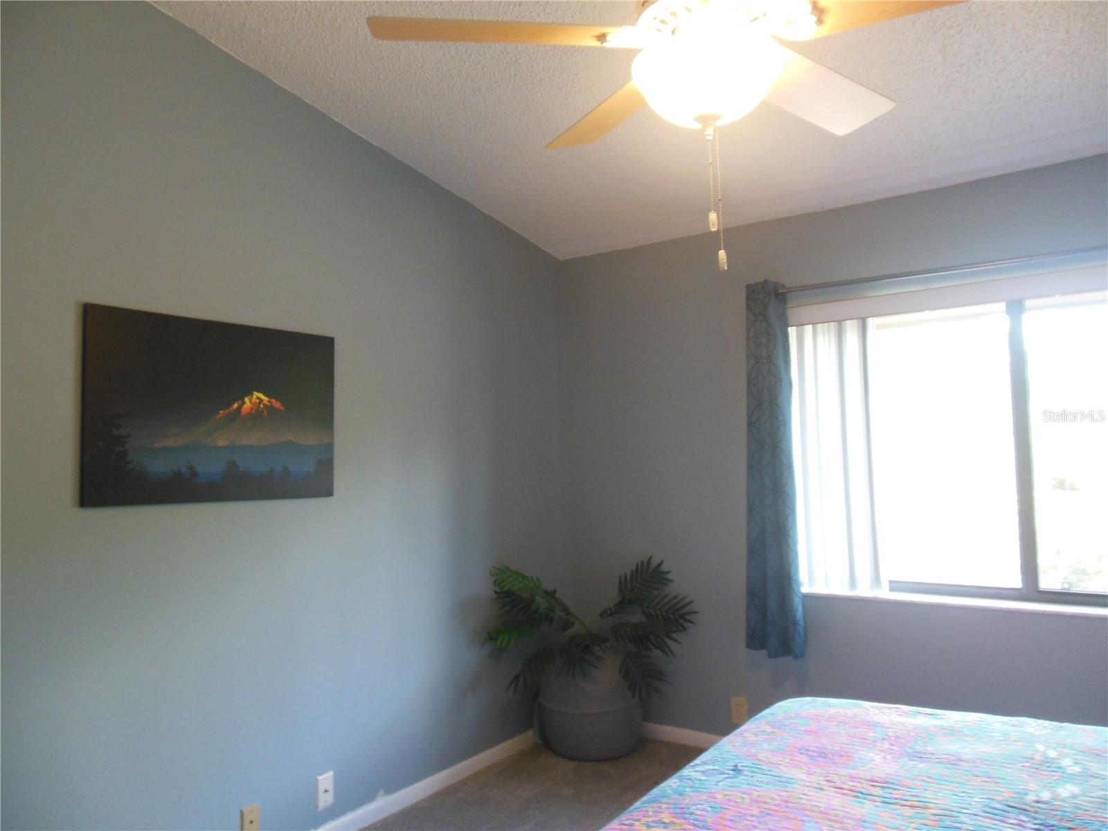 2nd Bedroom with high vaulted ceiling . . .