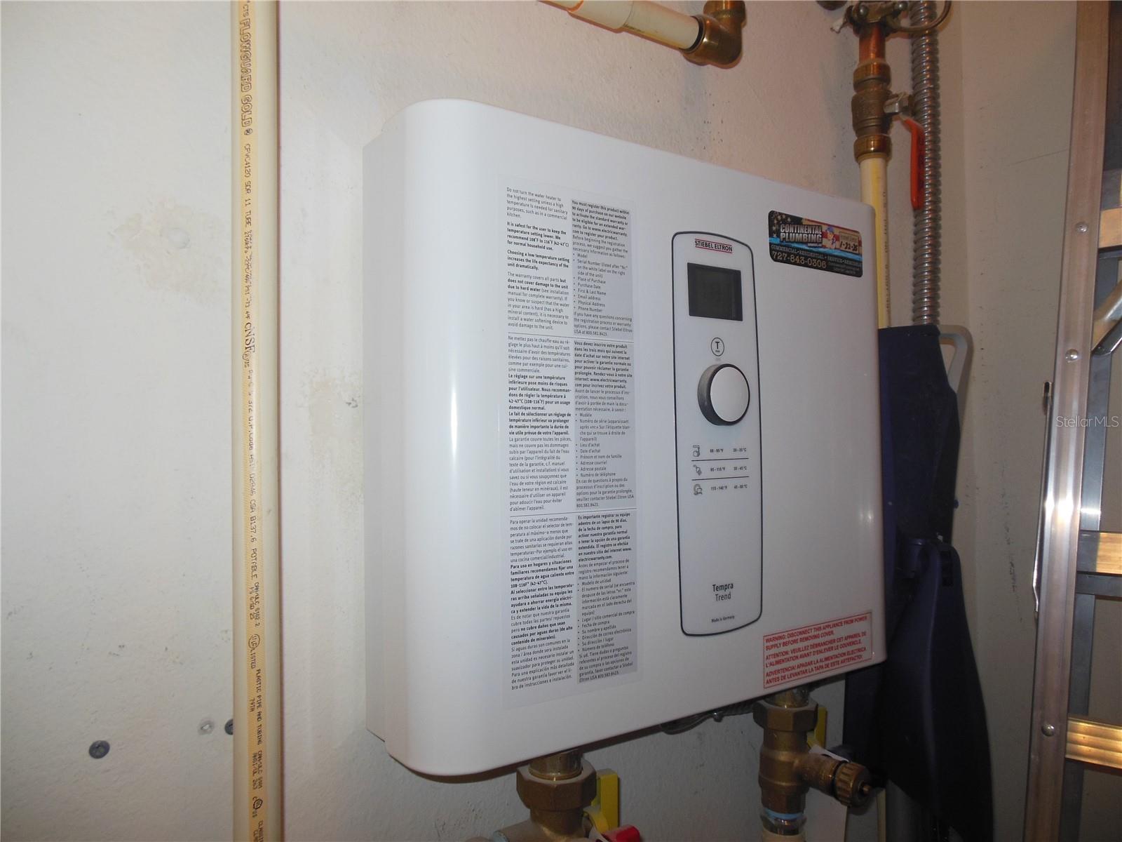 Tankless Hot Water Heater - replaced in 2025 . . .