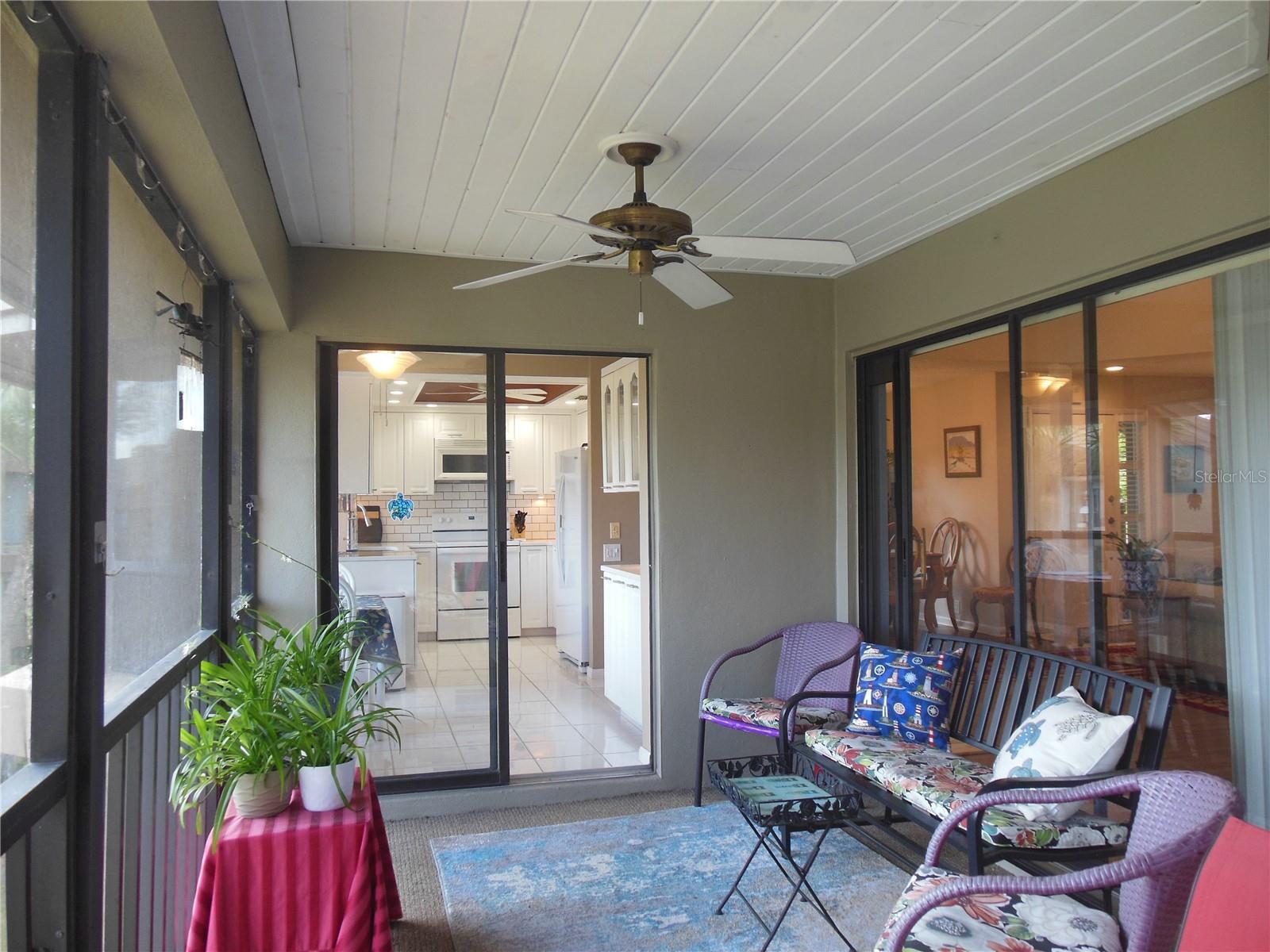 Lanai / Florida Room overlooking freshwater pond . . .
