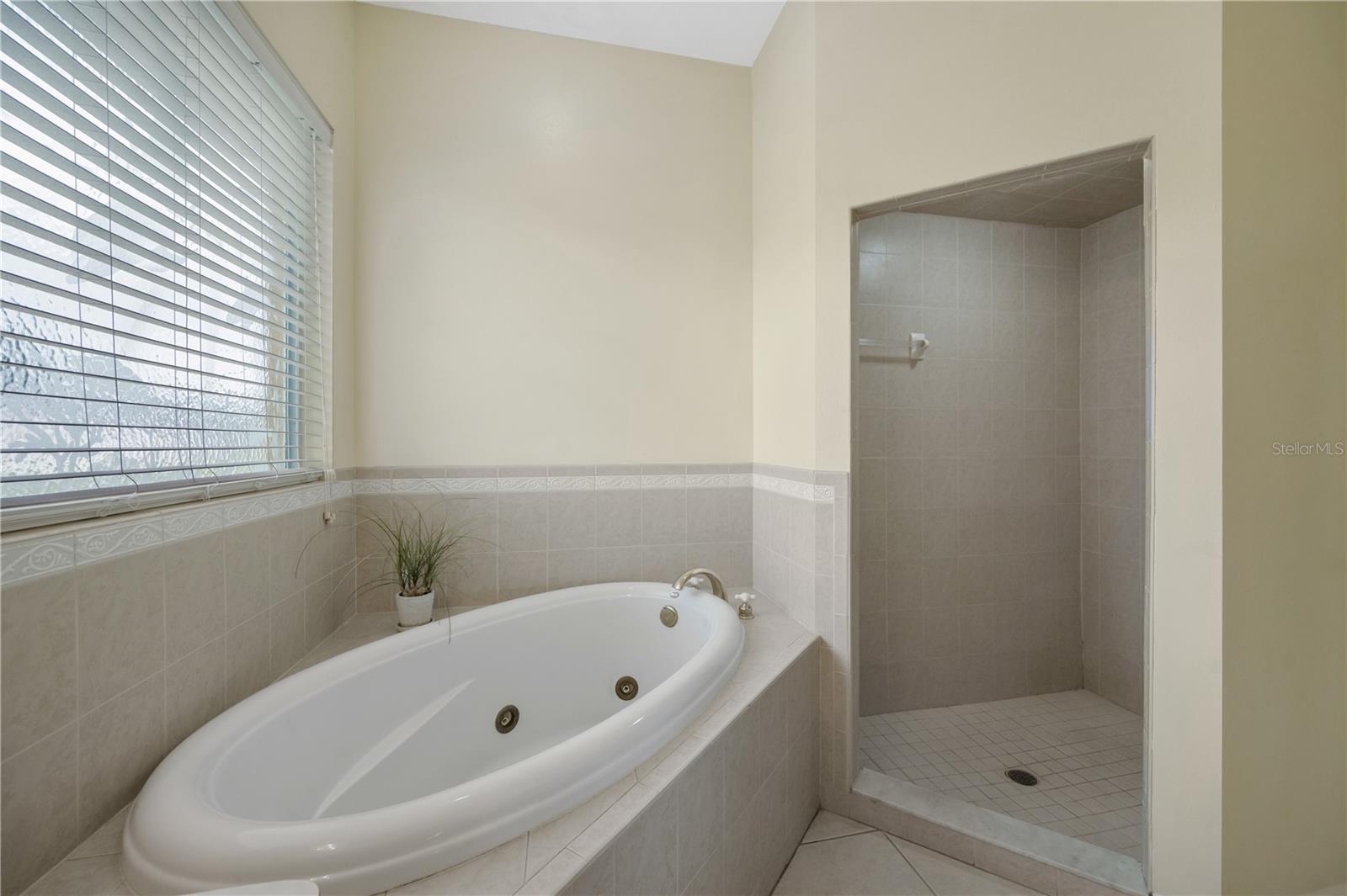 Buyers will love the relaxing jetted garden tub and spacious separate shower, creating a spa-like retreat in the comfort of home.
