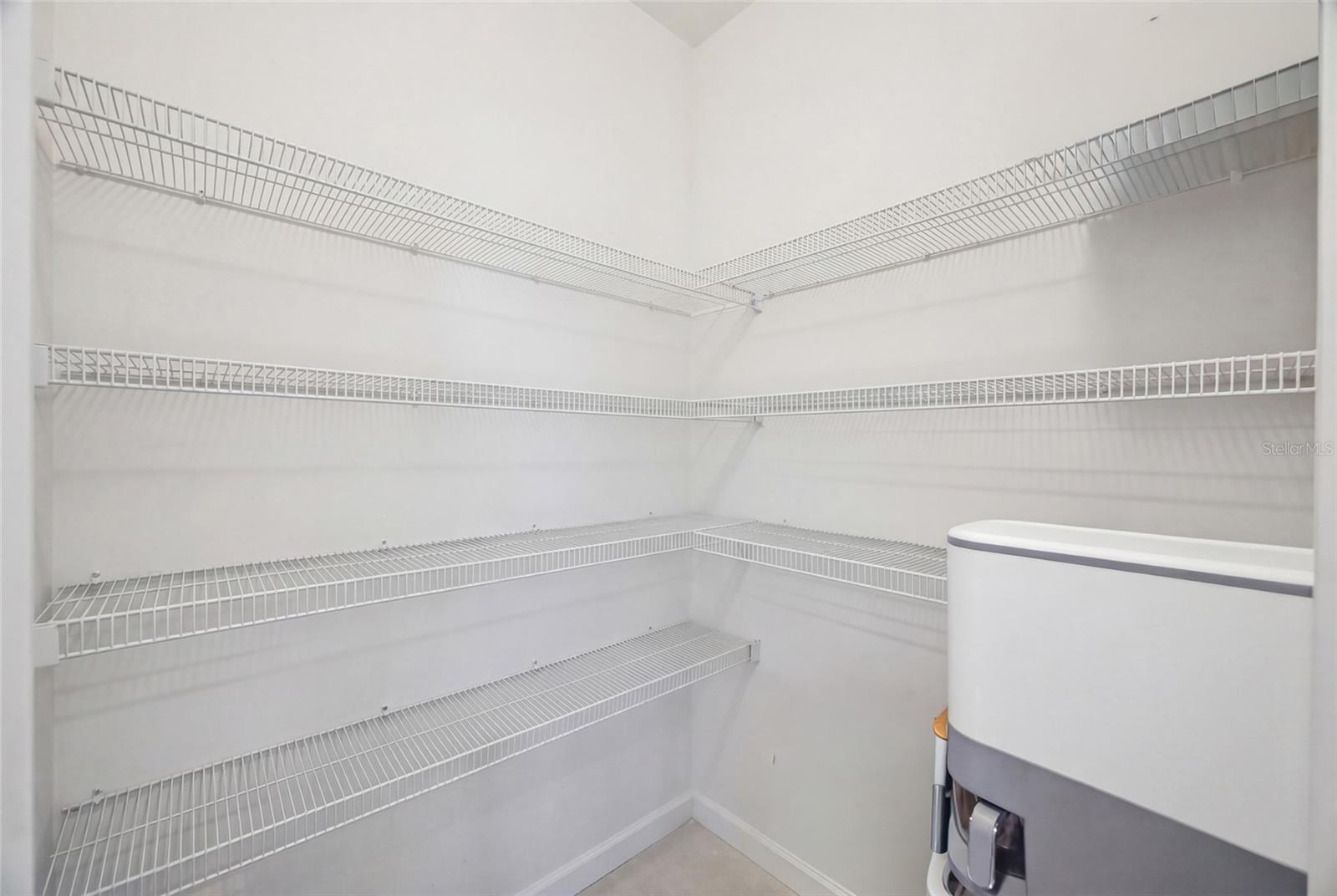 plenty of storage in this walk-in pantry