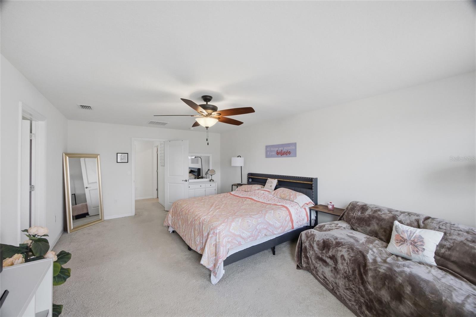 large primary suite on 2nd floor