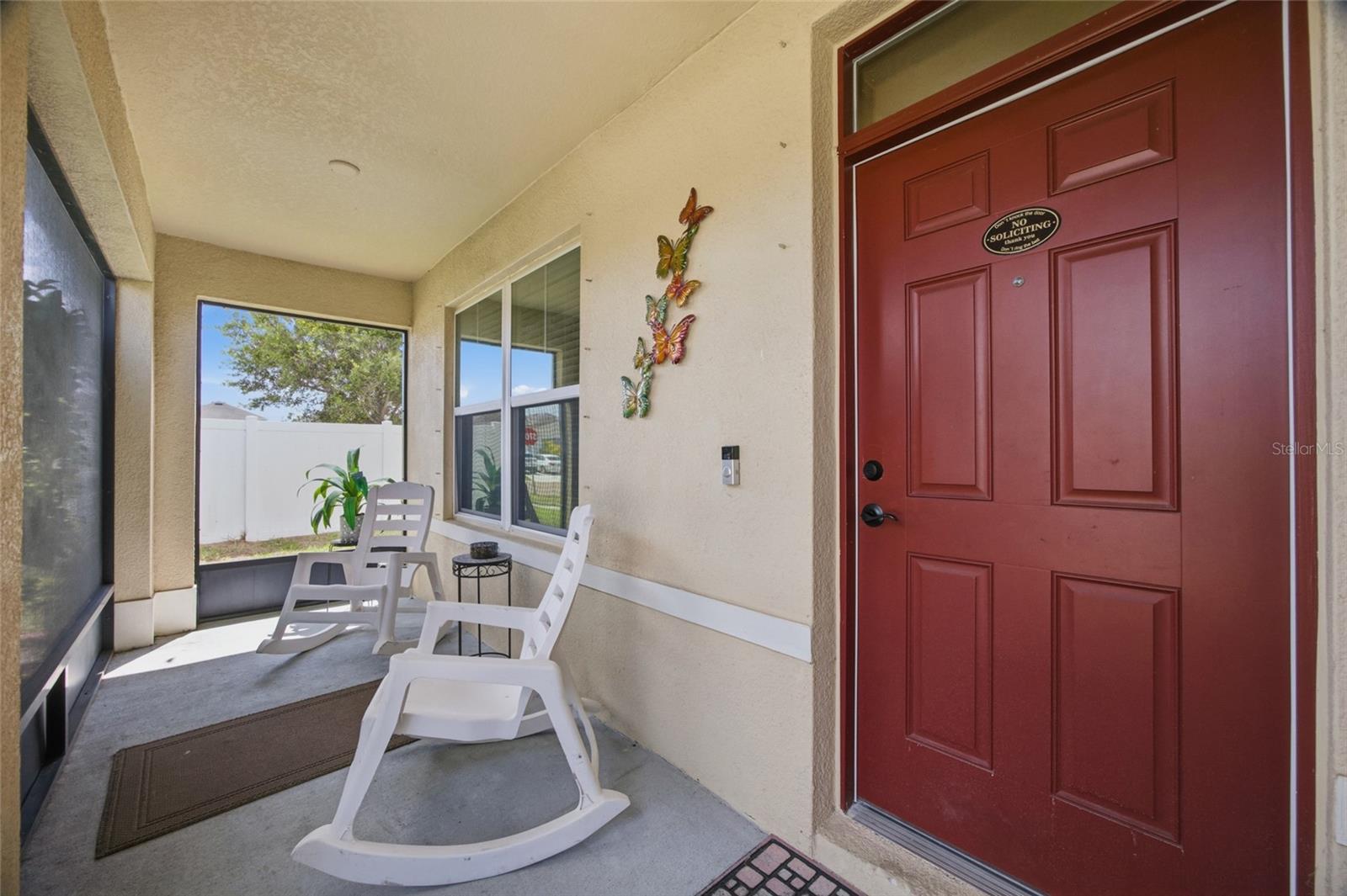 Screened in front patio