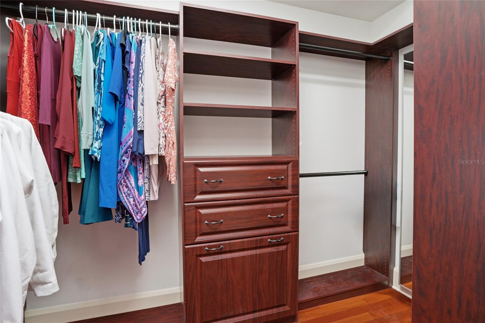 primary suite walk in closet