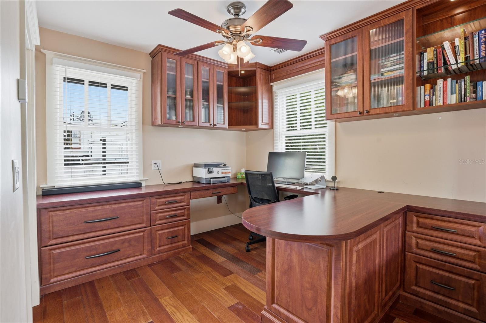 Garage apartment with built in bed and desk