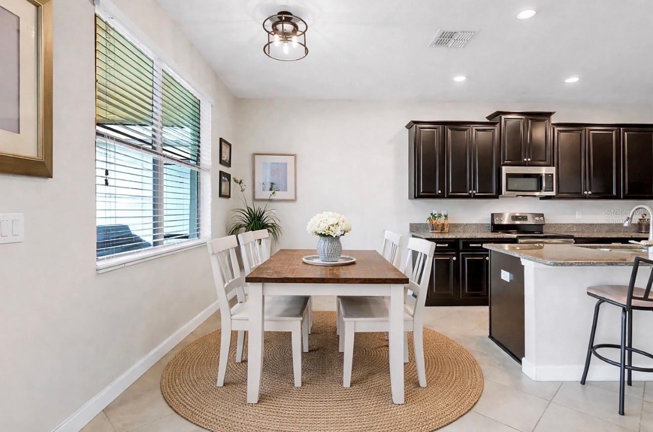 Virtually Staged Breakfast Nook