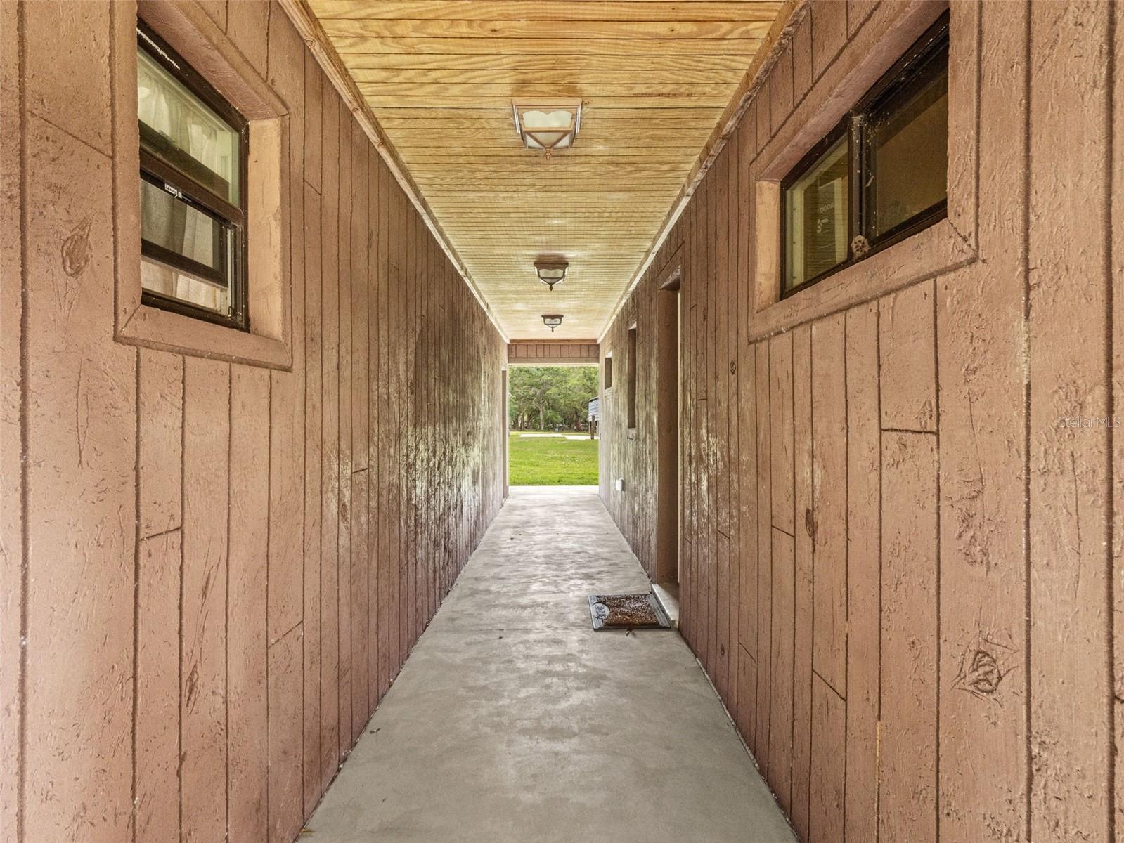 breezeway to attached garage
