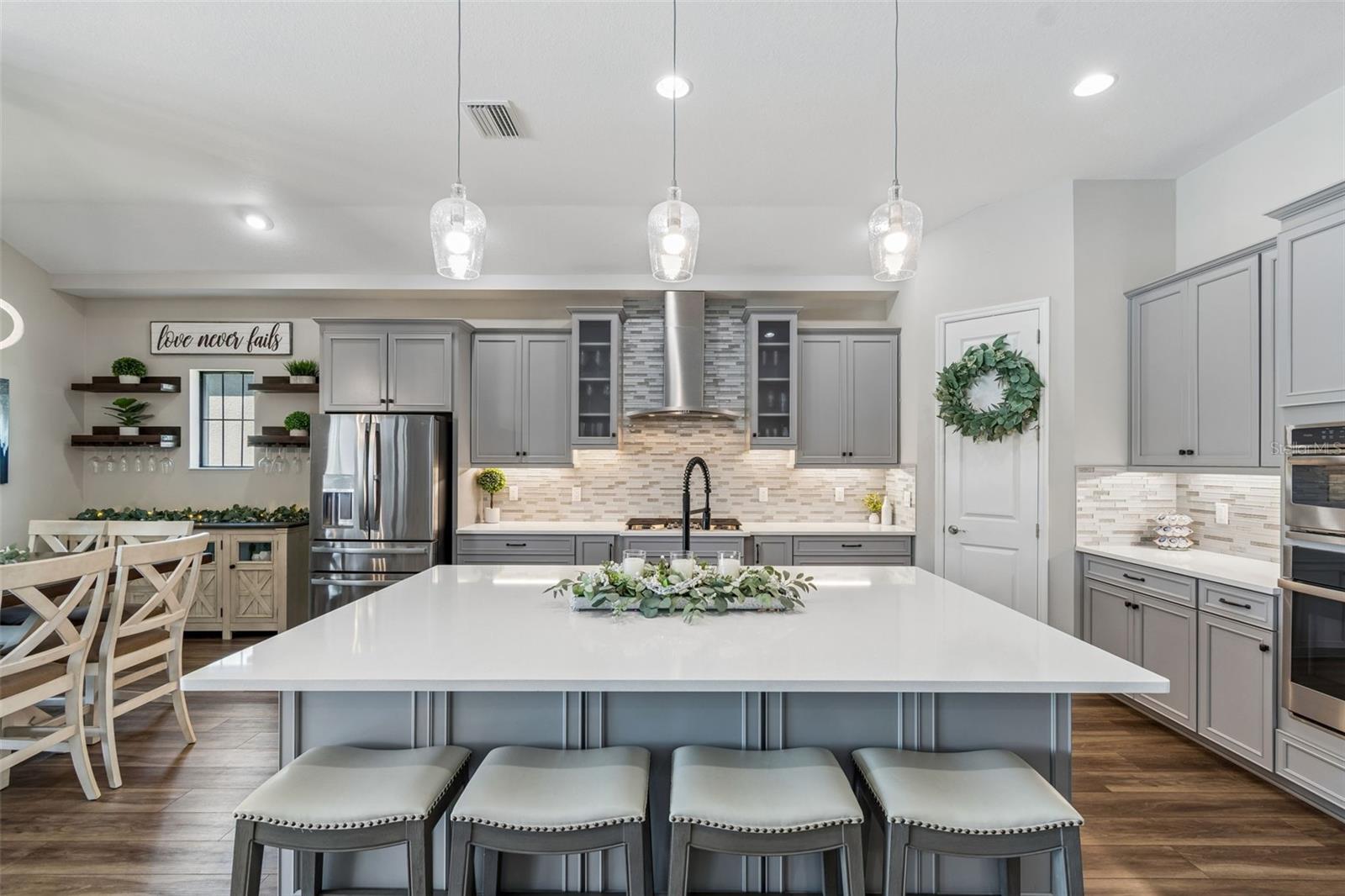 HUGE Island w/Cabinet Storage on both sides