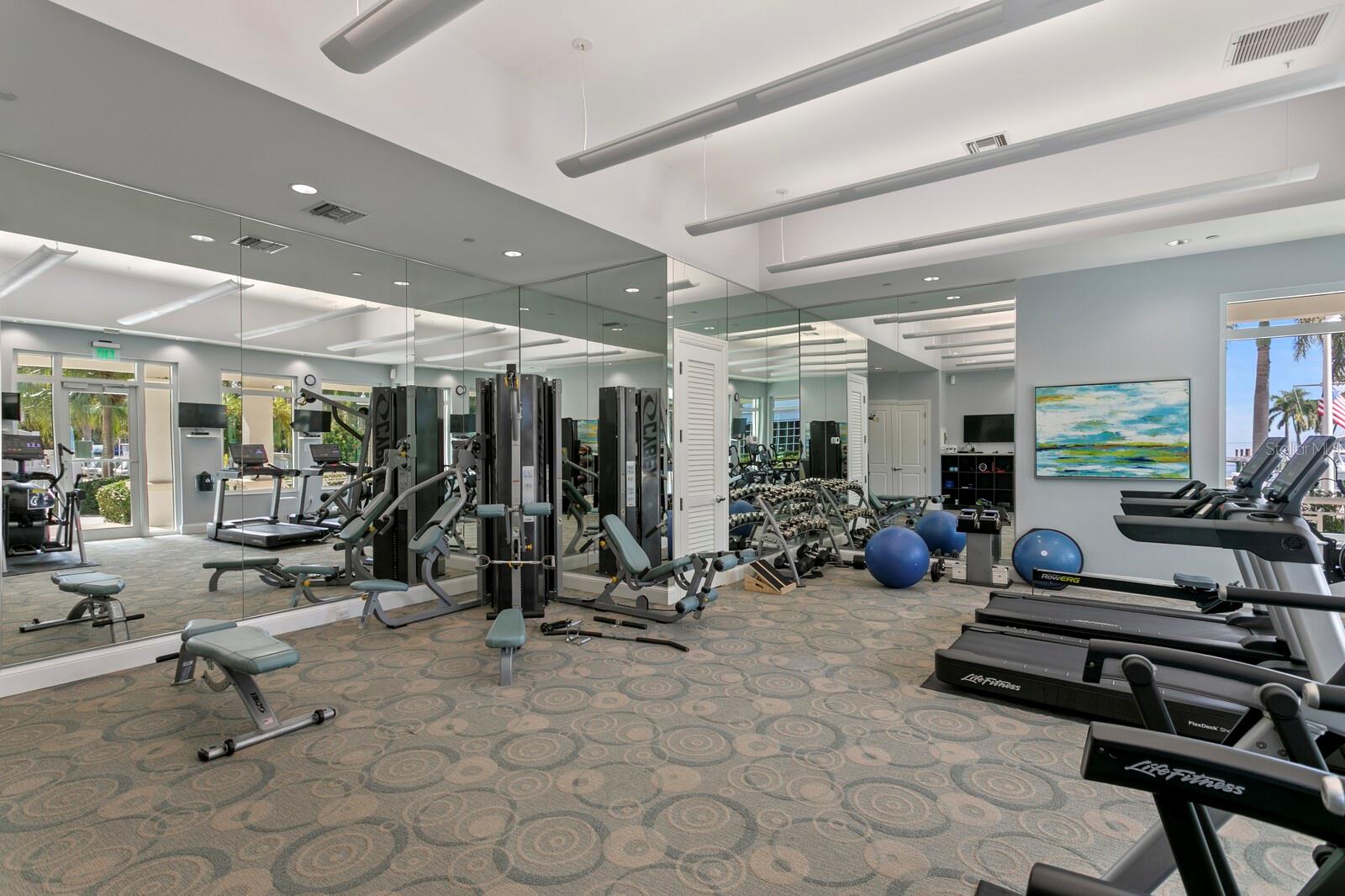 Well appointed Fitness Center for Water Club Residents