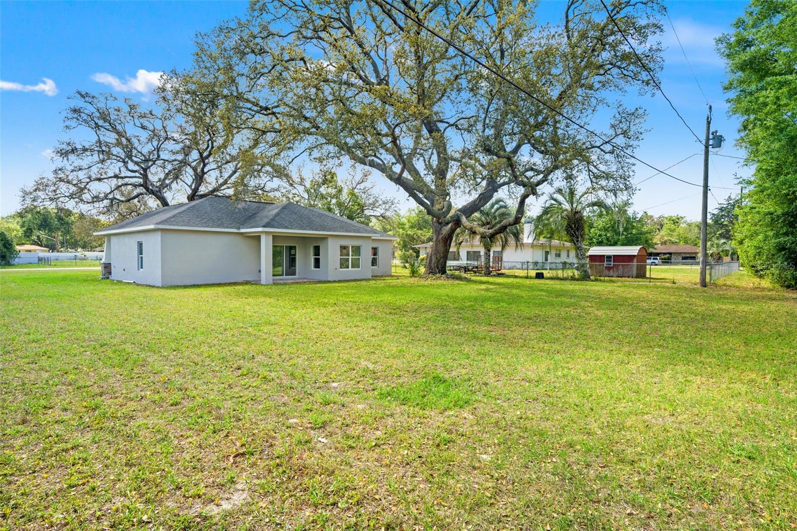oversized lot with large backyard
