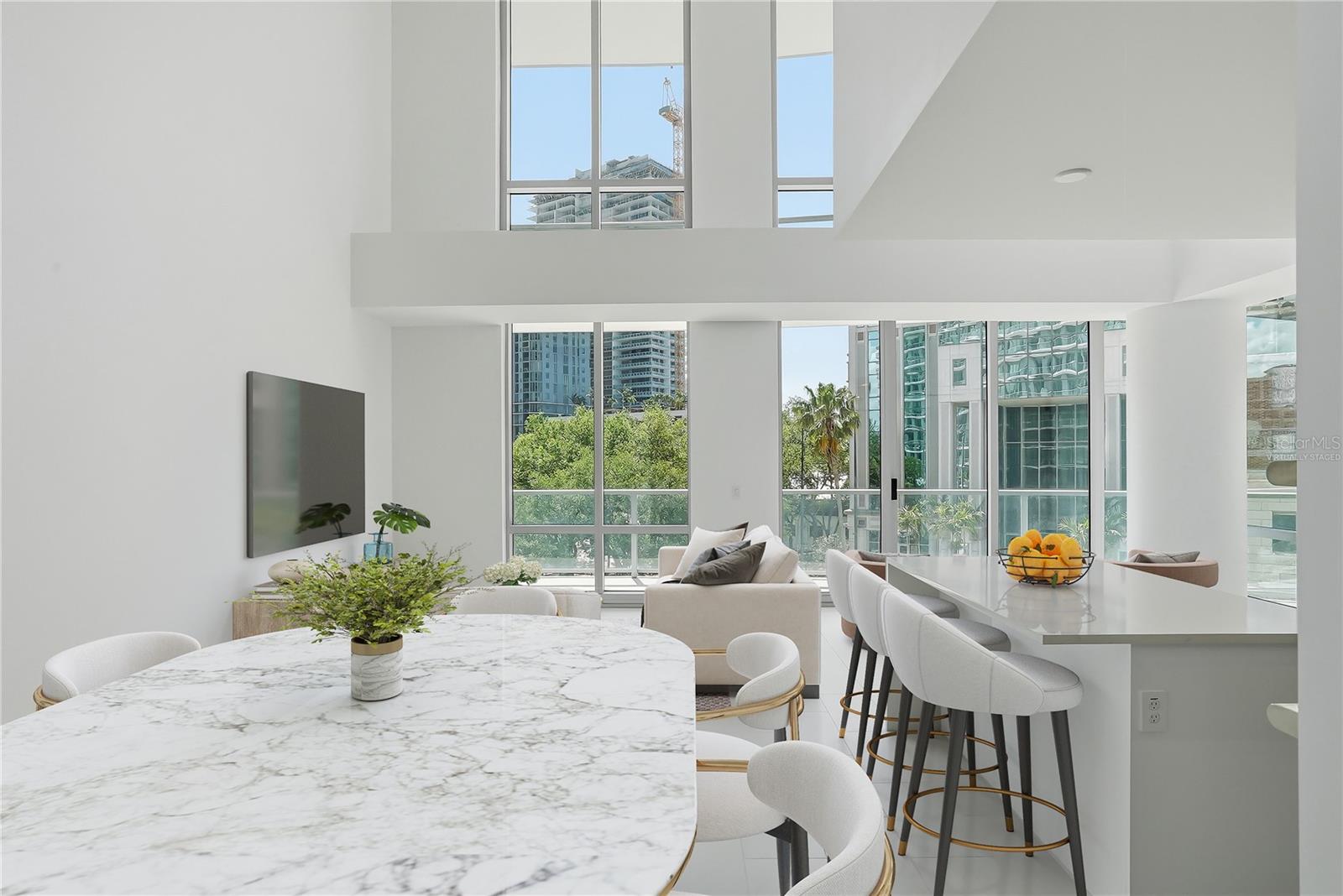 Living / Dining Area Virtually Staged