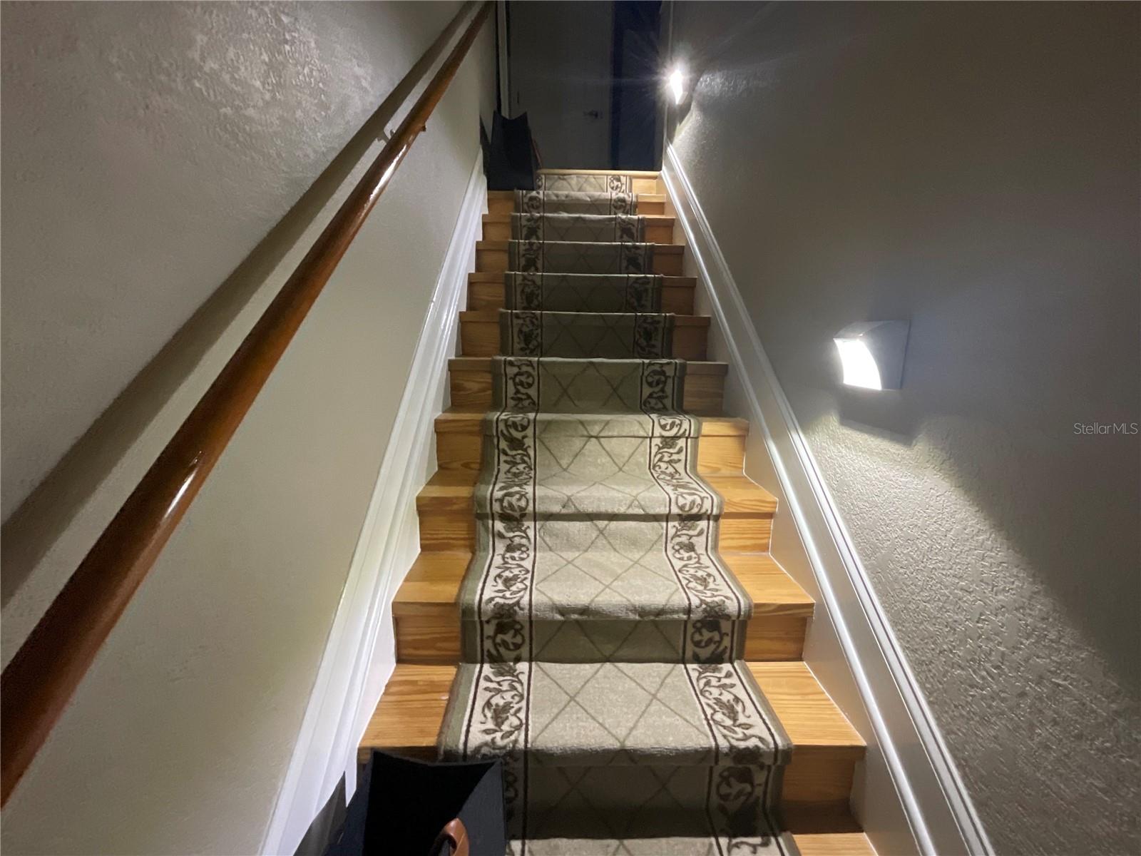 upstairs