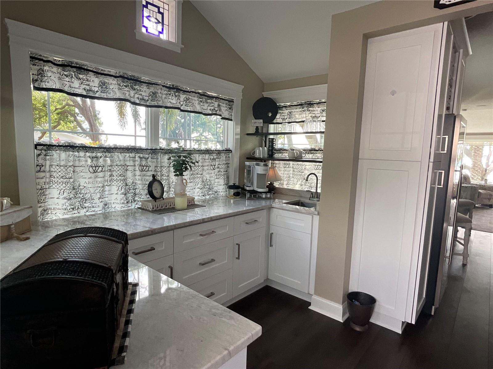 (wet) Coffee nook and lots of storage