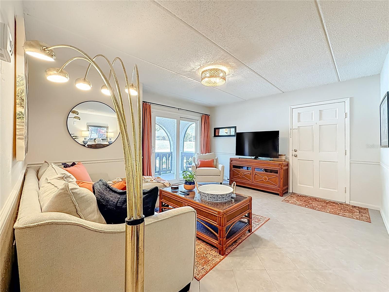 living room from kitchen hall way