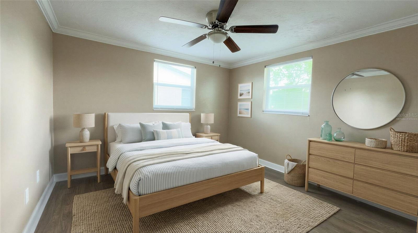 Photo has been virtually staged to illustrate potential use of space. Furniture and décor are not included.