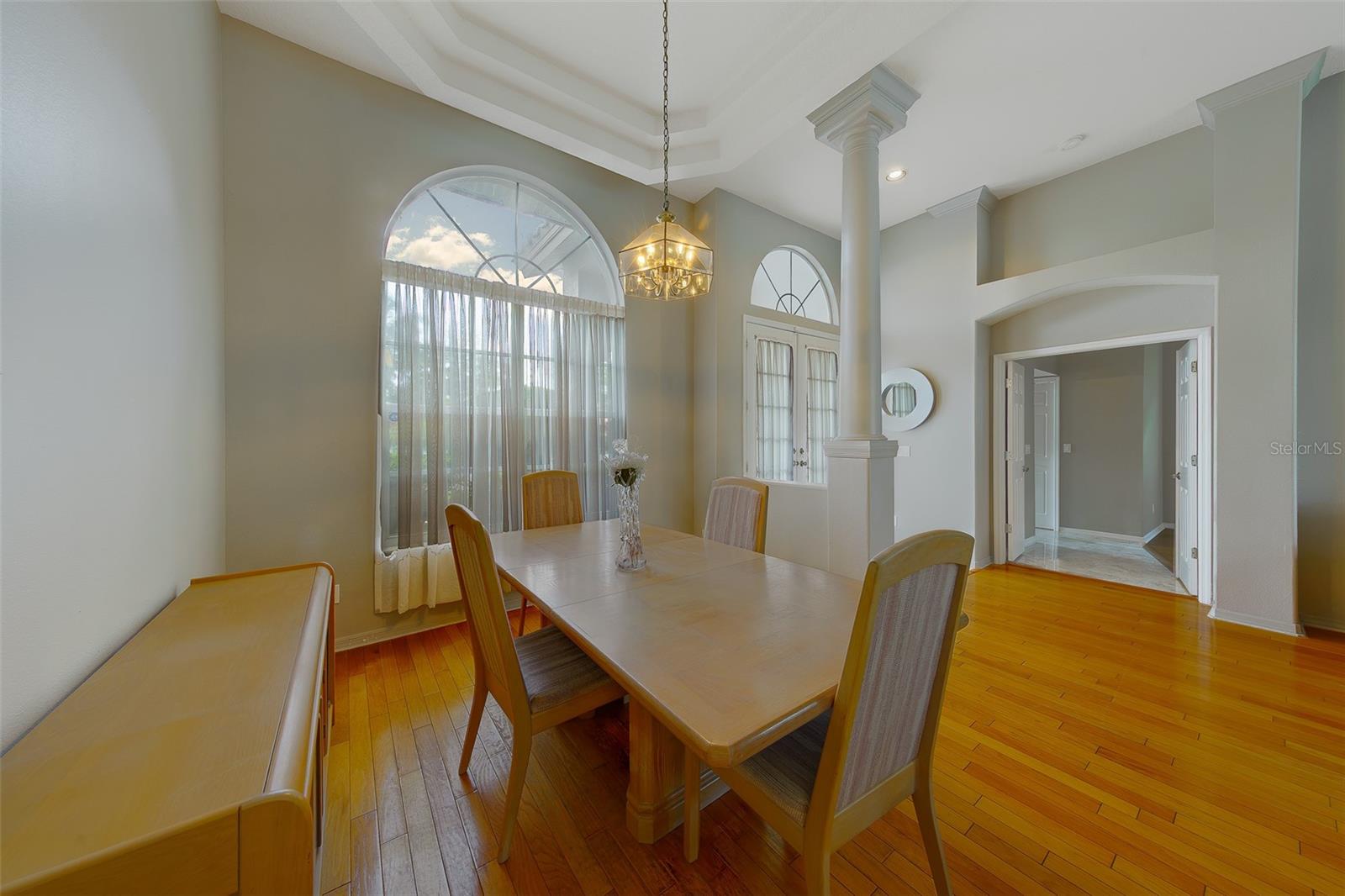 Foyer opening to dining rooom and living room