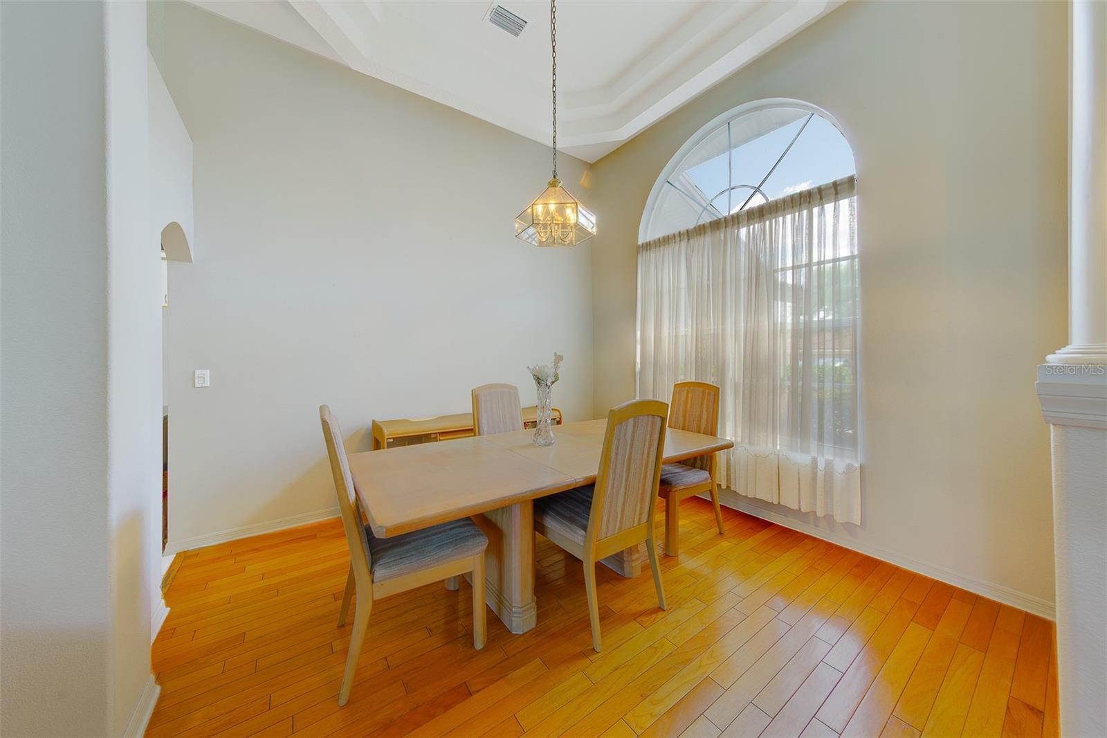 Foyer opening to dining rooom and living room