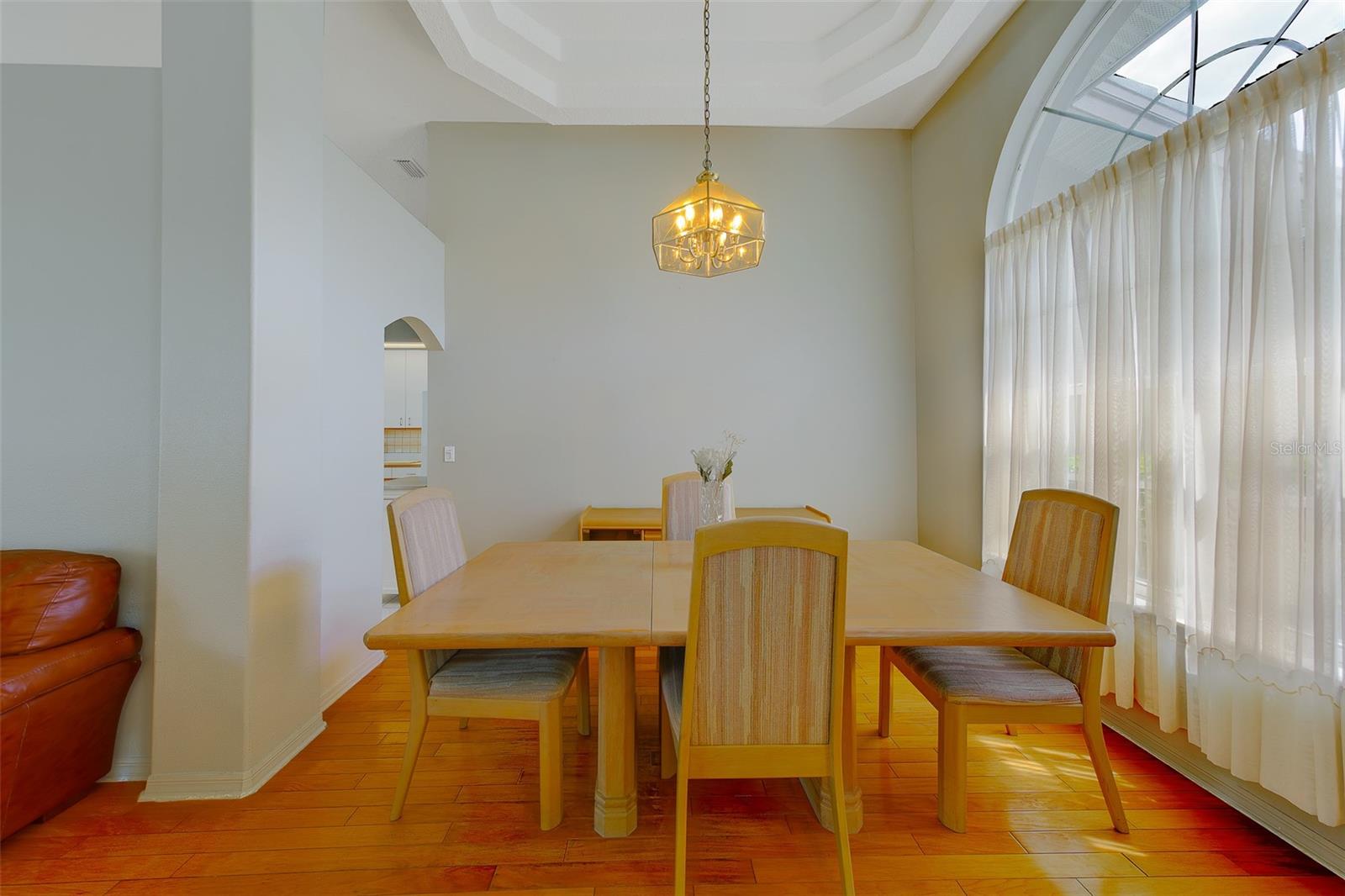 Foyer opening to dining rooom and living room