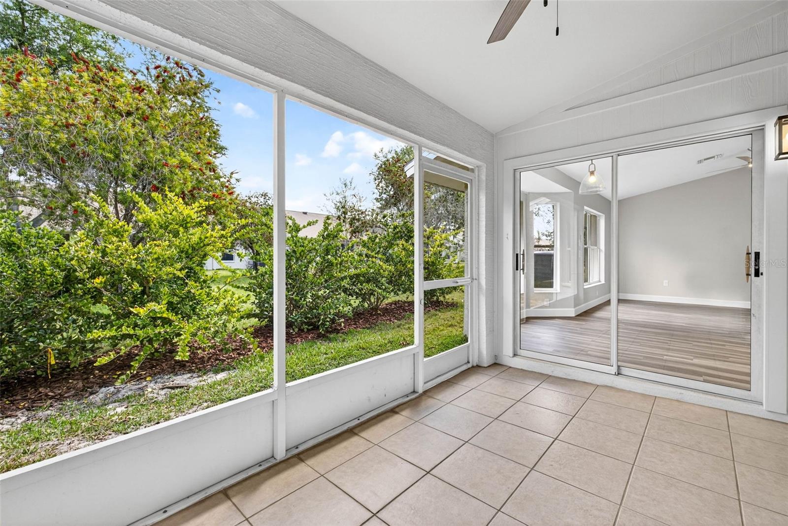 Lanai showing new privacy landscaping