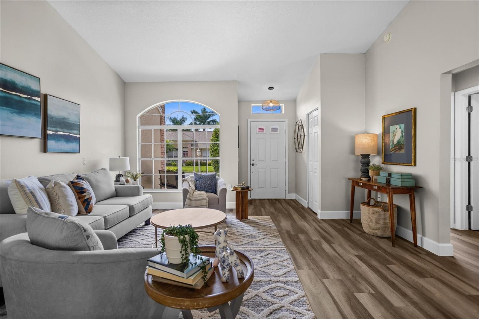 Opposite view of foyer and main living area