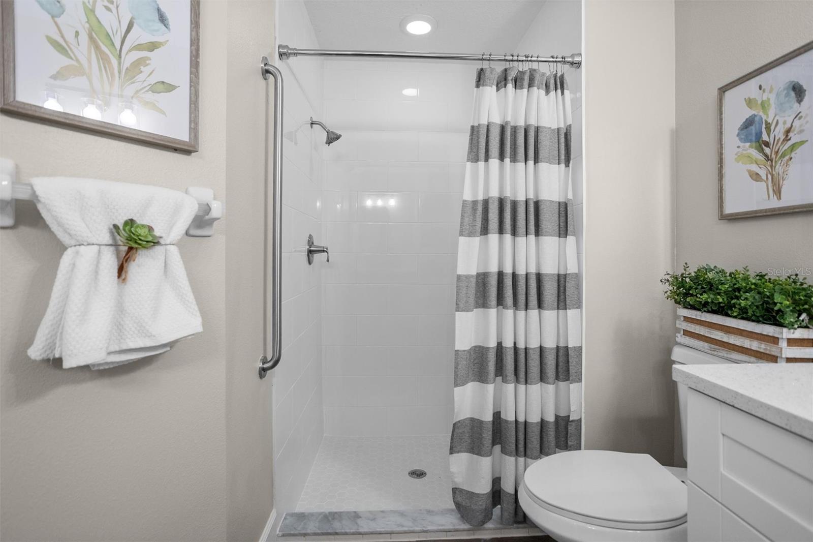 Master bath with new walk in shower