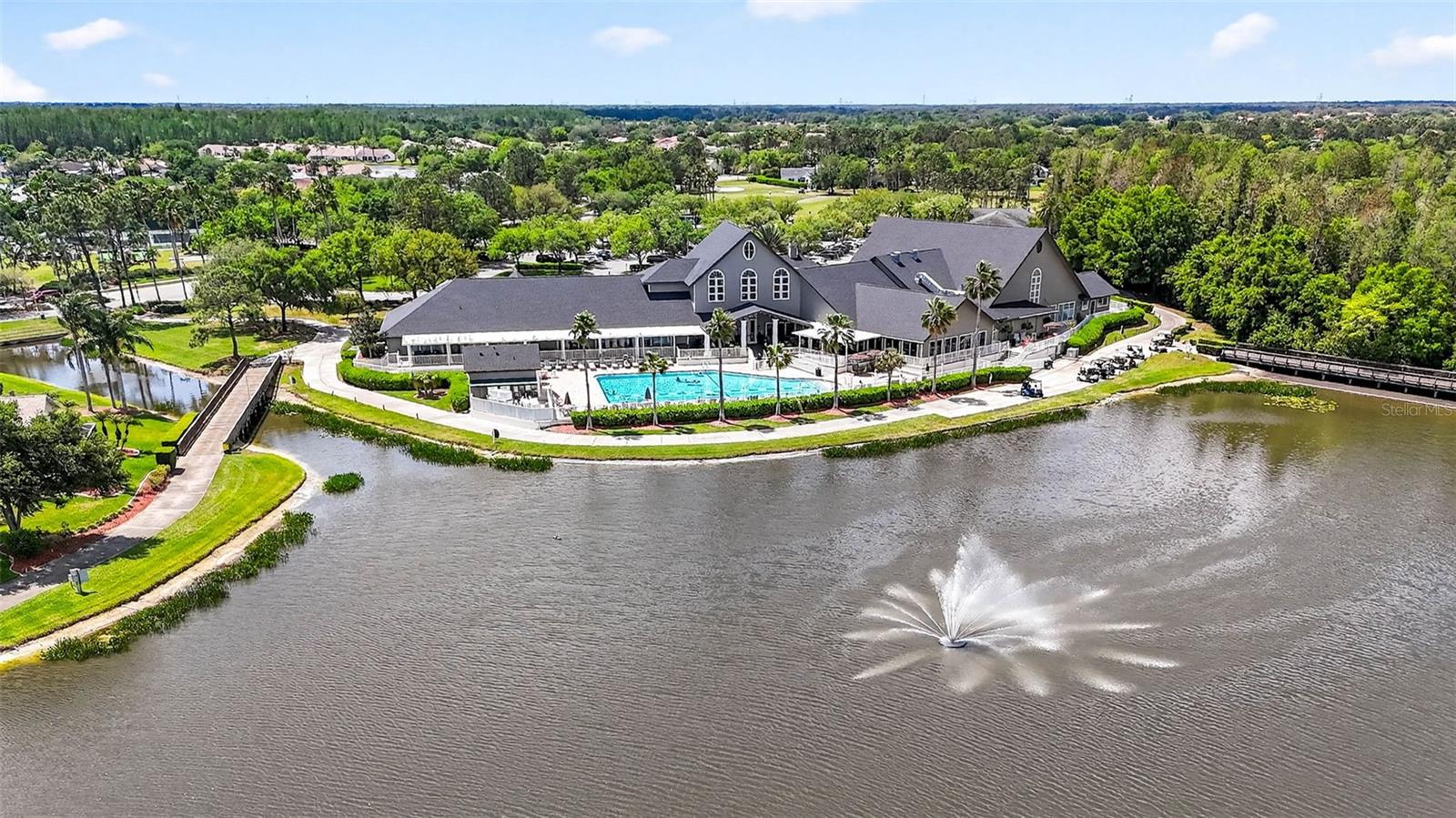 View of Pond behind clubhouse