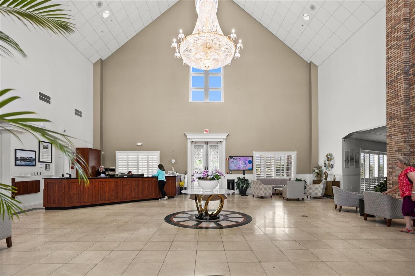 Elegant interior of clubhouse