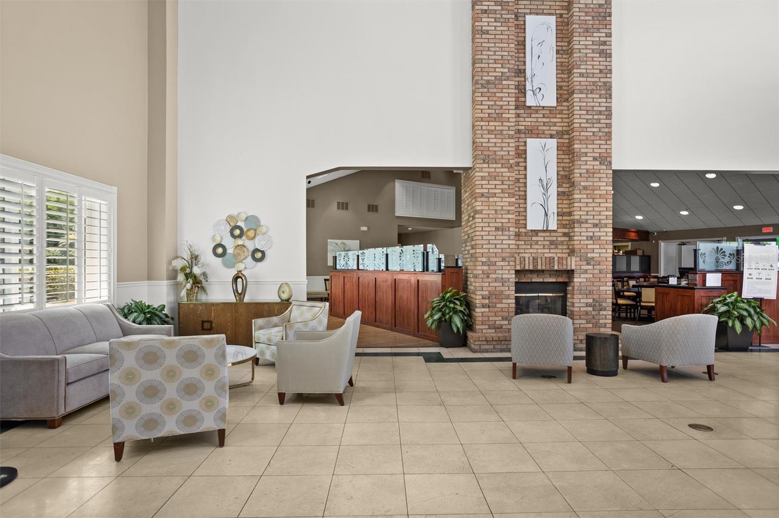 Seating in main foyer of clubhouse