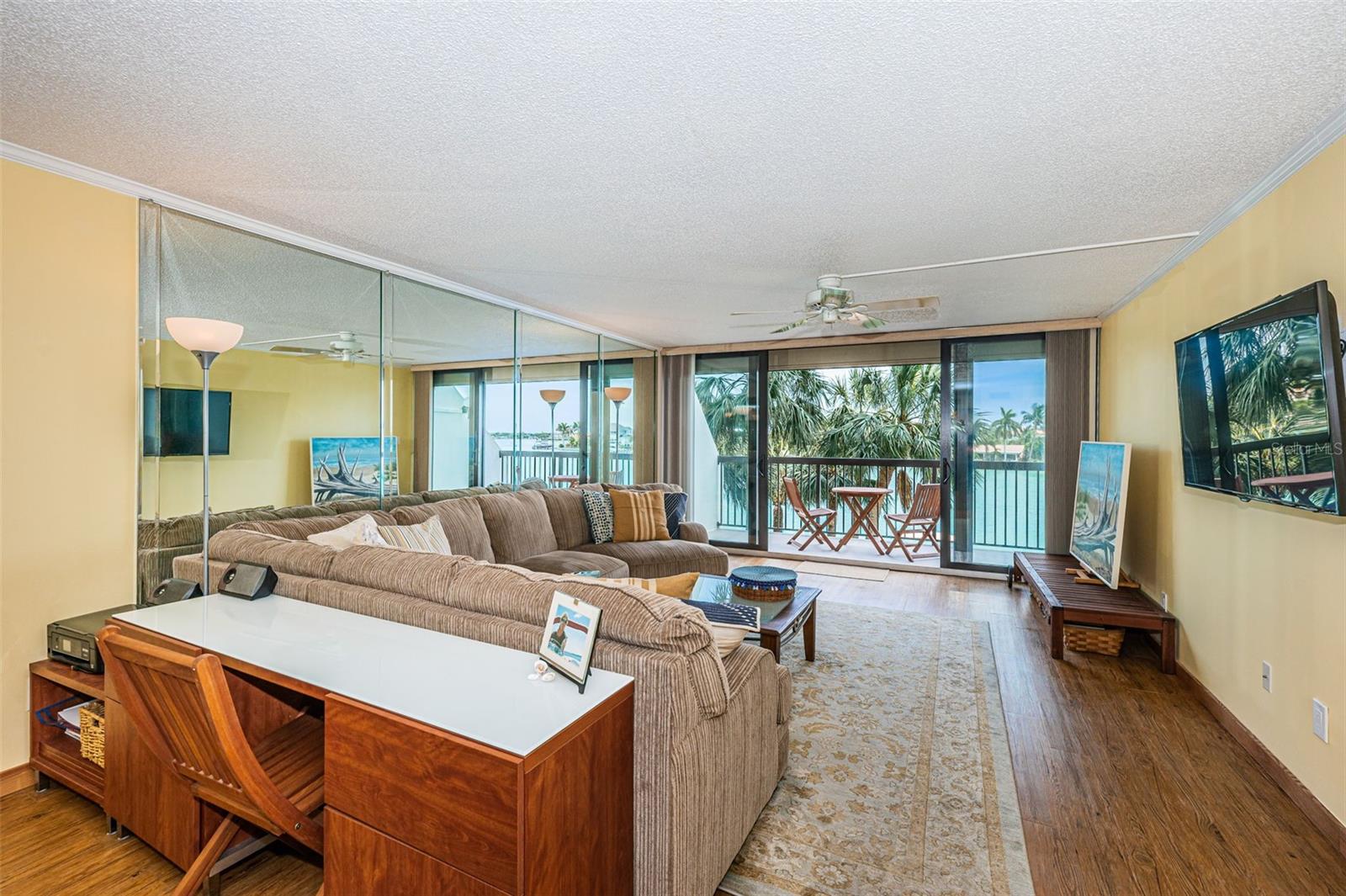 Living area (painted white currently)