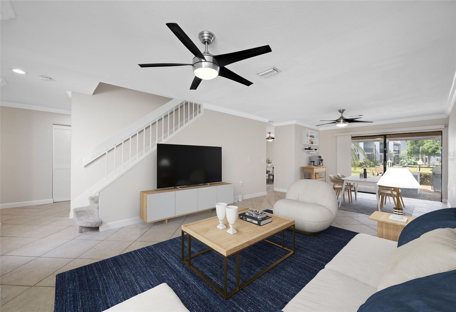 Virtually Staged -Living Dining Room