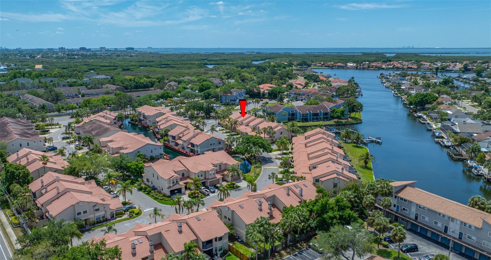 Aerial of neighborhood