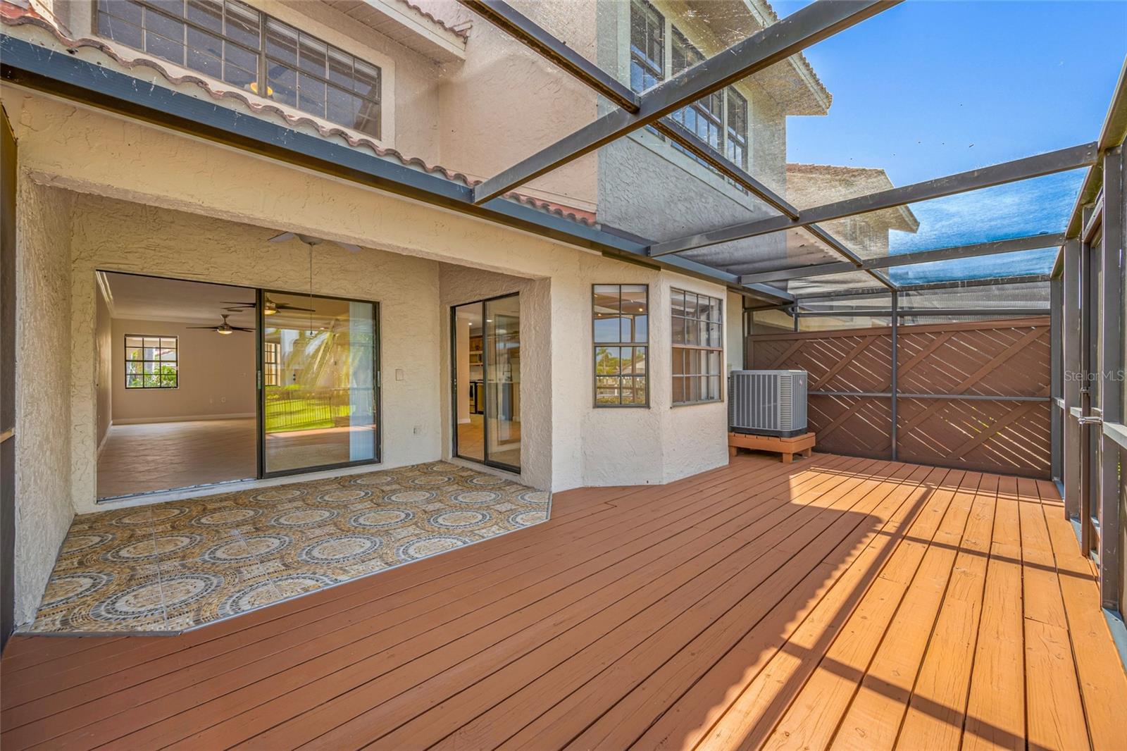 Screened deck & patio under cover