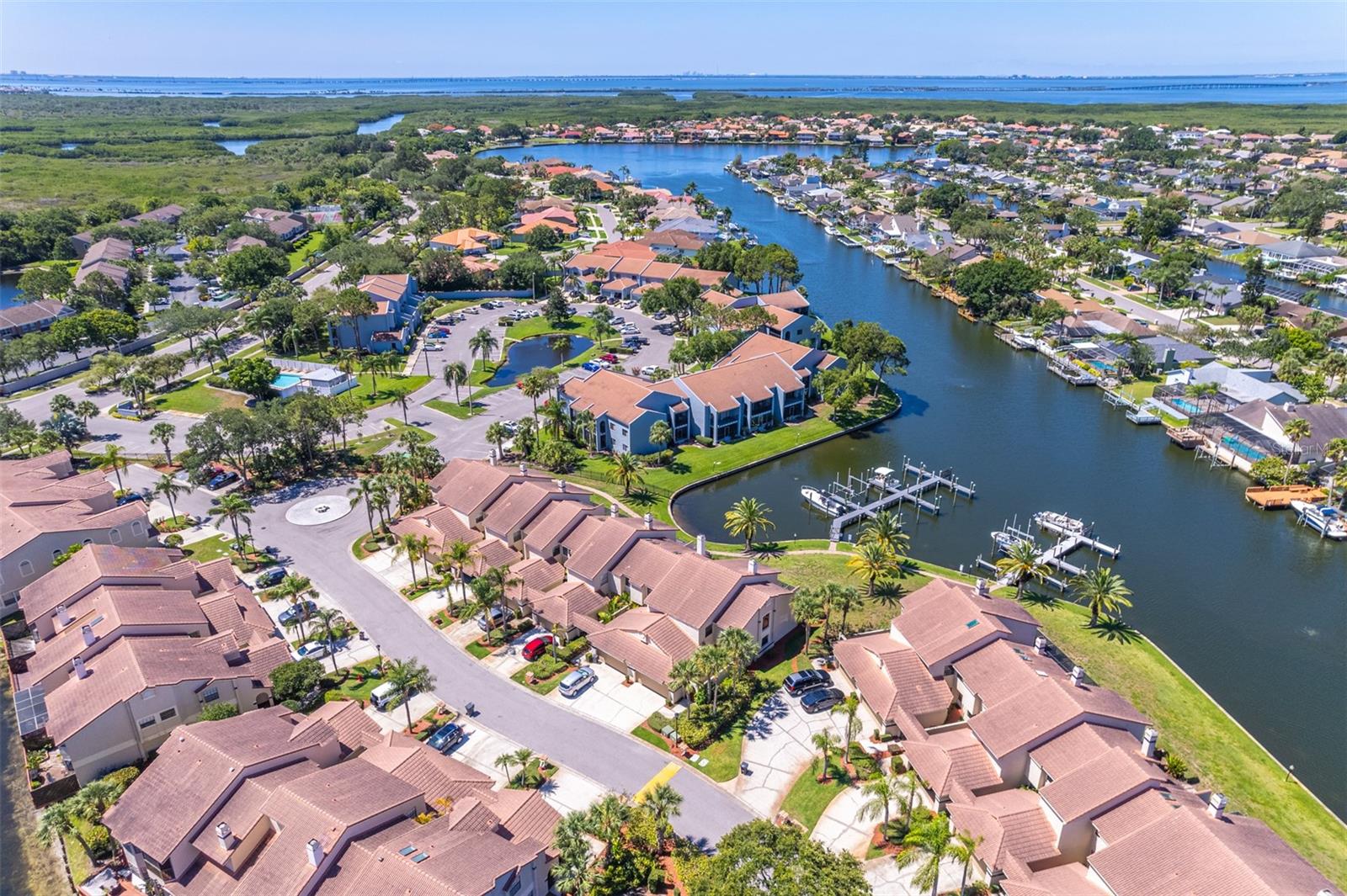 Aerial of neighborhood