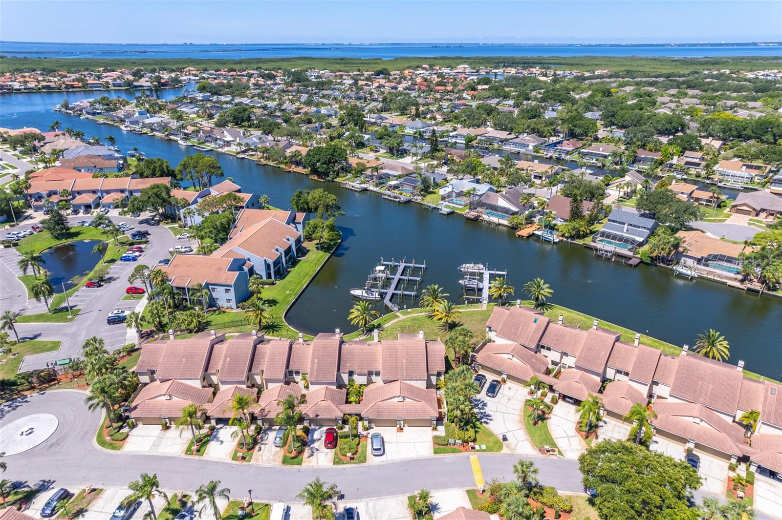 Aerial of neighborhood