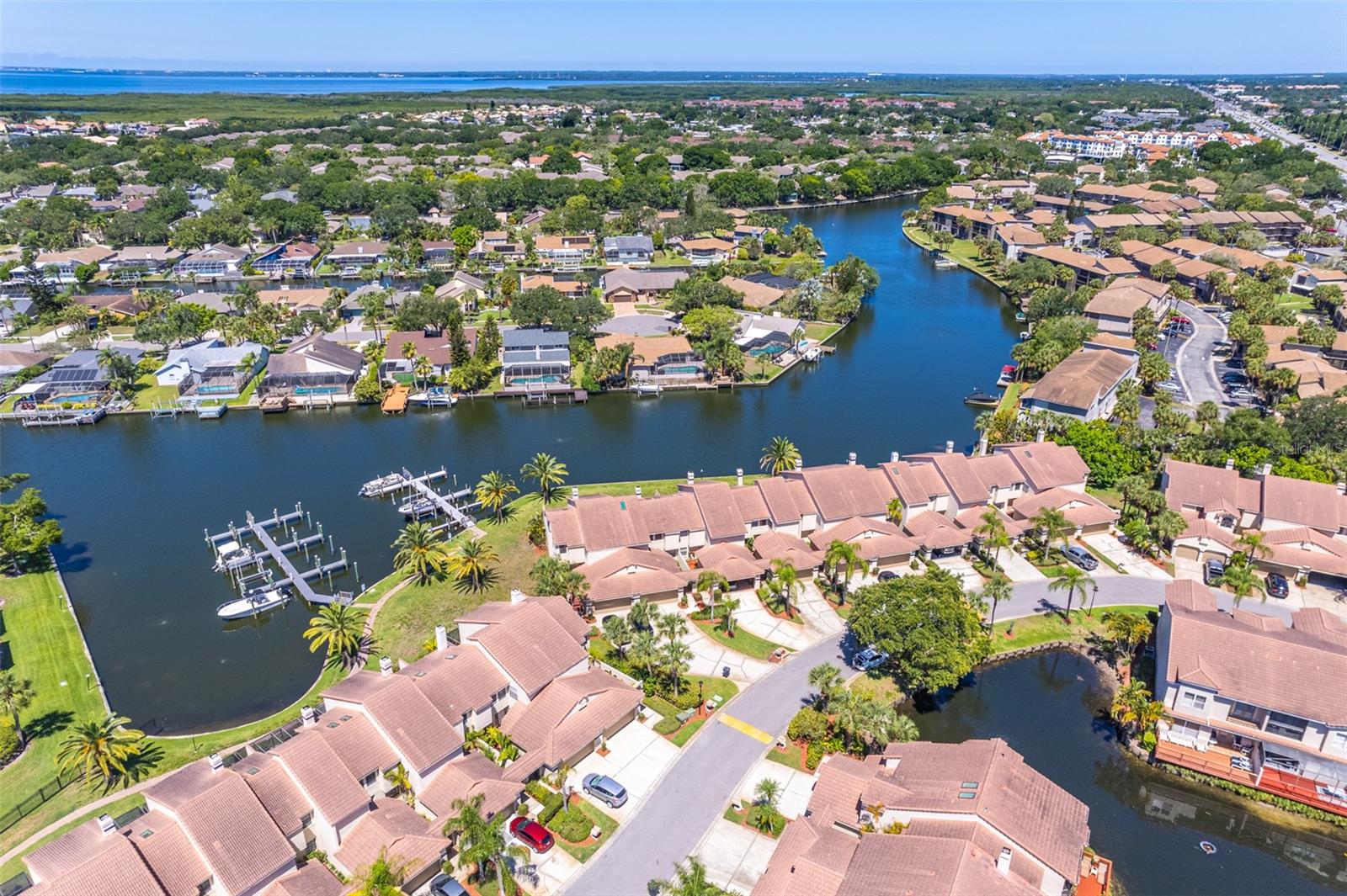 Aerial of neighborhood