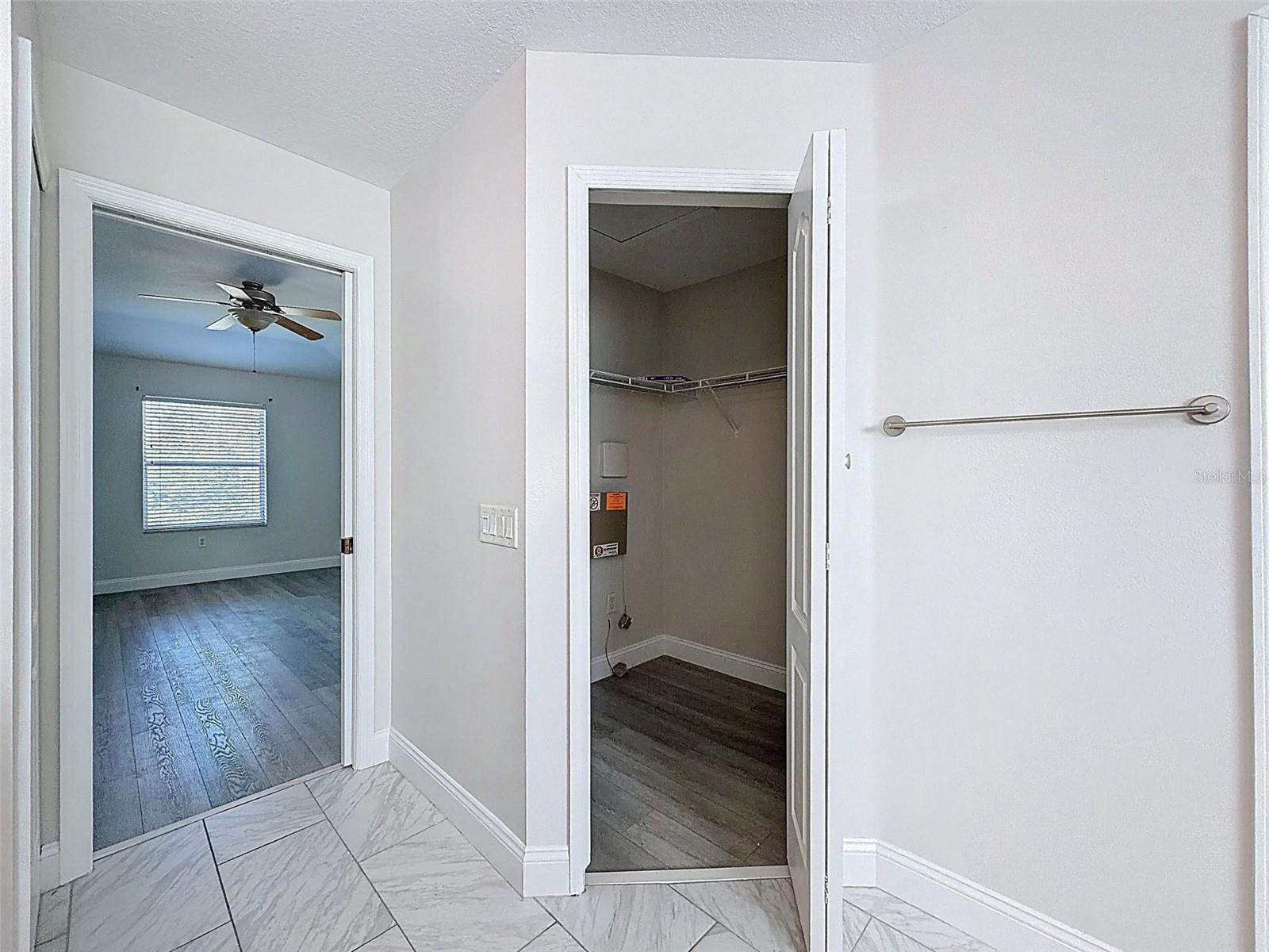 Master walk in closet